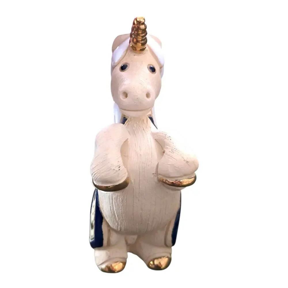 Vintage Artesania Rinconada Unicorn Handmade Standing Classic Retired Clay